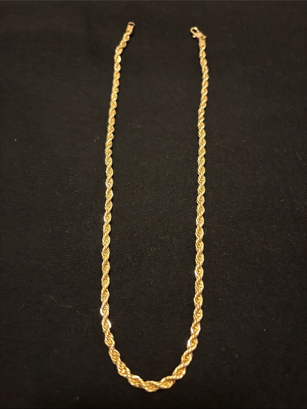 Gold plated 18k Rope Chain Necklace - Elegant Women's Jewelry